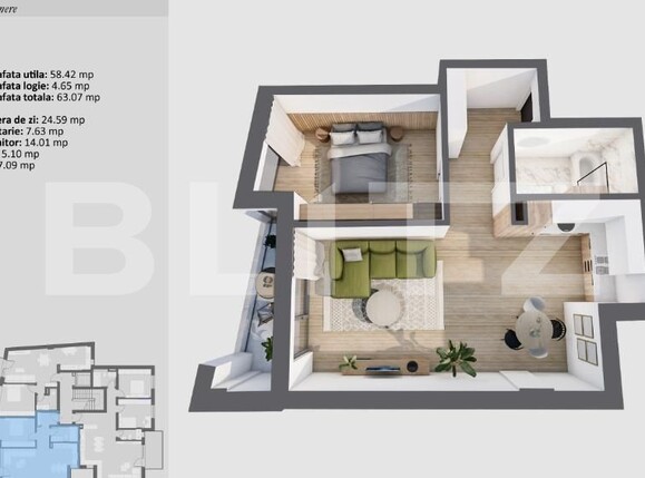 Apartament de vânzare 2 camere Marasti - 182394AV | BLITZ Cluj-Napoca | Poza1