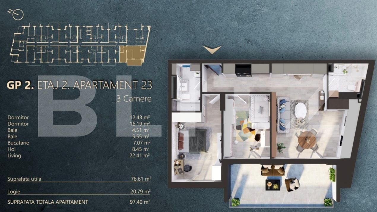 Apartament de vânzare 3 camere Marasti - 182523AV | BLITZ Cluj-Napoca | Poza2