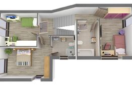 Casa pe calcan cu priveliste superba si compartimentare deosebita.