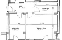 Apartament 2 camere, etaj 2, parcare inclusa, bloc cu lift, zona sens giratoriu