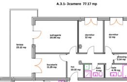 Apartamente spațioase cu 3 camere, balcon și dressing – bloc nou în Ghimbav