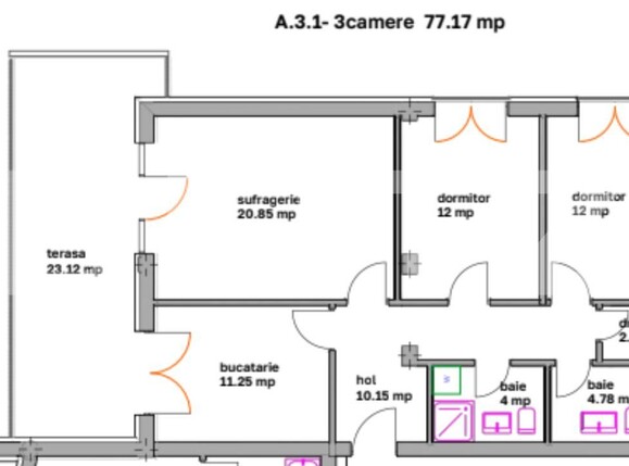 Apartament de vânzare 3 camere Ghimbav - 183480AV | BLITZ Brașov | Poza1