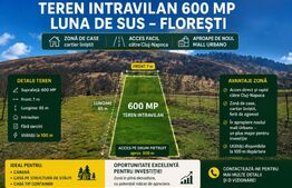 Teren  intravilan, 600mp, front 7m, utilitati in zona, Luna de Sus