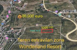 Teren extravilan, 1000 mp - zona Wonderland