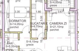 Apartament cu 2 camere, 57 mp, bloc nou - zona Andrei Muresanu
