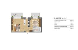 Apartament 2 Camere, 54 mp, 2 Balcoane, Imobil nZEB, Dambu Rotund