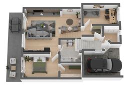 Apartament spatios 68mp, 3 camere, garaj si gradina mare 90mp