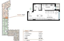 Apartament nou de vanzare 44 mp Soporului Comision 0%