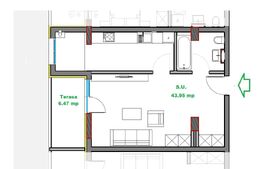 Apartament nou de vanzare 44 mp Soporului Comision 0%