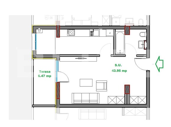 Garsonieră de vânzare Gheorgheni - 185699AV | BLITZ Cluj-Napoca | Poza5
