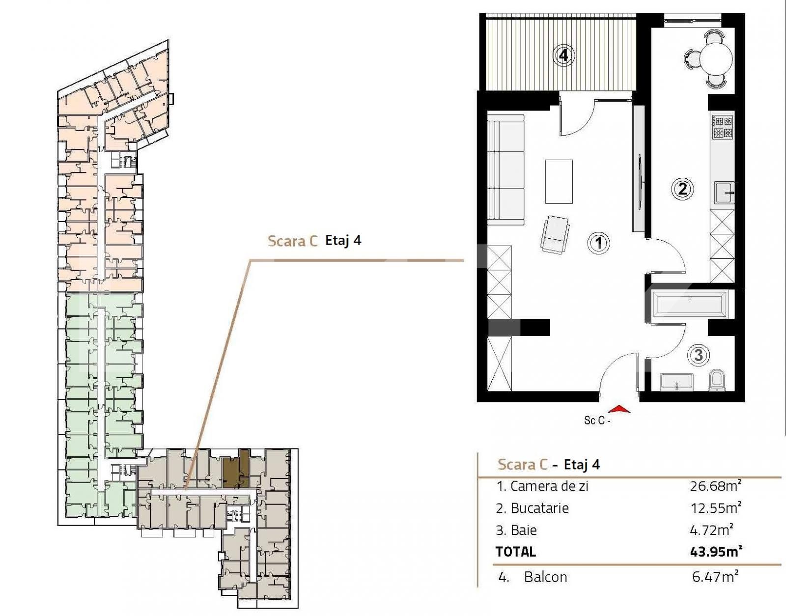 Garsonieră de vânzare Gheorgheni - 185699AV | BLITZ Cluj-Napoca | Poza4