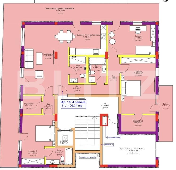 Apartament de vânzare 4 camere Iris - 185934AV | BLITZ Cluj-Napoca | Poza3