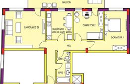 Apartament 3 camere, 2 Bai, Decomandat, 80 mp, Imobil Nou, Zona Rivus