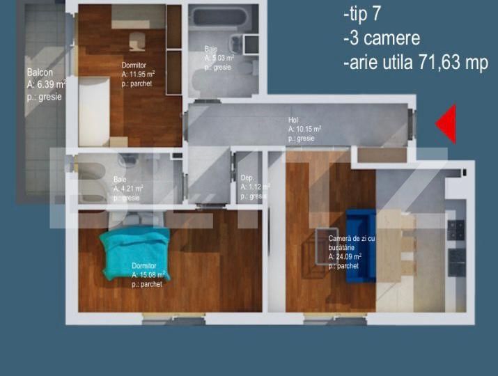 Apartament de vânzare 3 camere Baciu - 186047AV | BLITZ Cluj-Napoca | Poza13