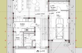 Casa premium semifinisata cu geam panoramic, garaj si teren 786mp