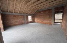 Casa premium semifinisata cu geam panoramic, garaj si teren 786mp