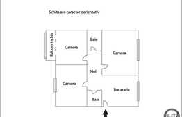 Apartament cu 3 camere, 75 mp, decomandat, cu loc de parcare