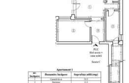 Apartament 2 camere, 60 mp, cu gradina, zona tractorul