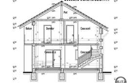 Casa individuala de vanzare, 140 mp utili, teren de 560 mp, stadiul semifinisat!