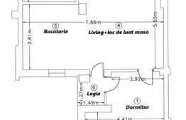 Apartament 2 camere, 57.5 mp, etaj intermediar, zona Corneliu Coposu