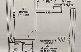 Apartament cu CF finisat complet  decomandat cu 2 camere!