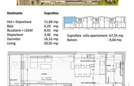 Apartament Luxury 2 camere, open space