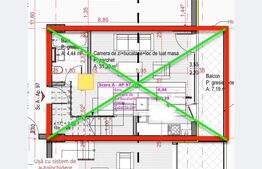 Ap 2 cam 58mp, tip Penthouse pe 2 niveluri, 2 Terase 16mp.