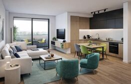 Apartament 2 camere, living cu bucătărie open space, balcon – 50 mp utili