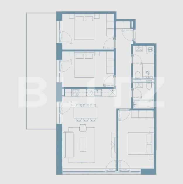 Apartament de vânzare 4 camere Semicentral - 190732AV | BLITZ Cluj-Napoca | Poza2