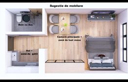 Cameră de cămin renovată complet, cu baie proprie