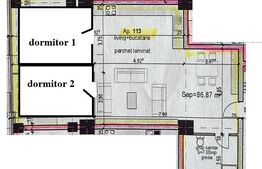 3 cam, 83 mp, zona Rivus, bloc nou, et 1, finisat, comision 0