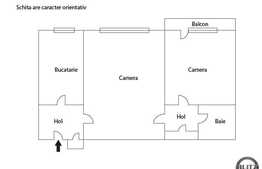 Apartament pentru investitie! 2 camere 46 mp utili plus balcon zona Mercur