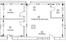 Apartament 3 camere, 62,5mp, bloc nou, zona Corneliu Coposu