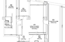 Apartament 3 camere, 2 bai, 77mp, terasa, bloc nou, zona Corneliu Coposu