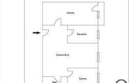 Vanzare apartament cu 3 camere, 45 mp, zona strazii Garbau