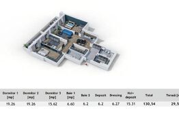 Apartament 4 camere, 130 mp + terasă 29 mp, zona Centrala 