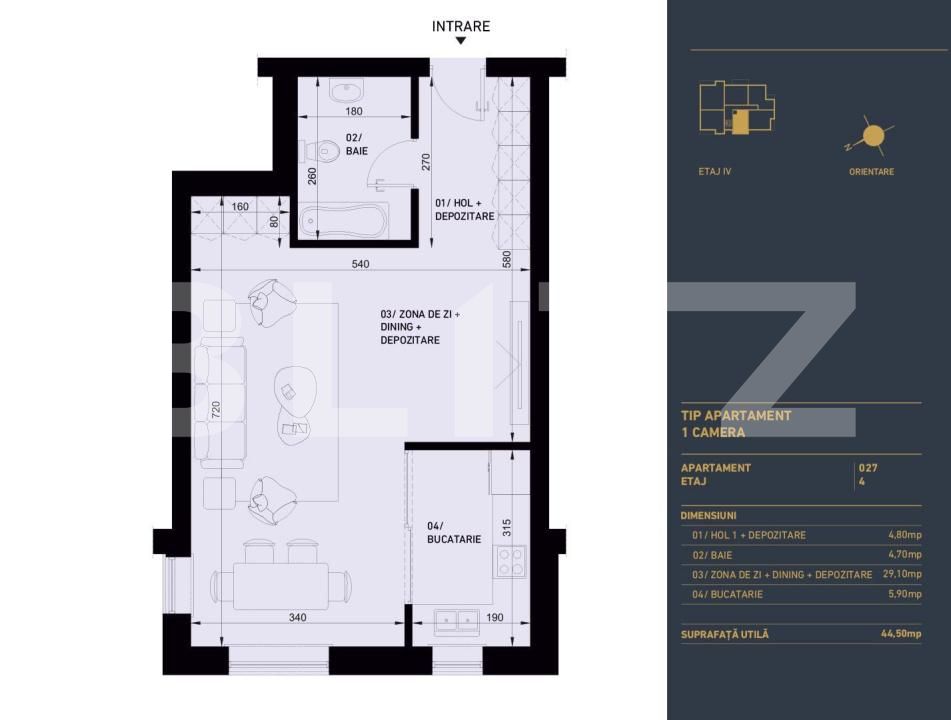 Garsonieră de vânzare Racadau - 192755AV | BLITZ Brașov | Poza2