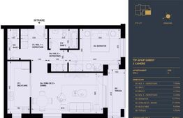 Apartament cu 2 camere si 2 bai, Smart Home, 60 mp - Complex Rezidential Nou