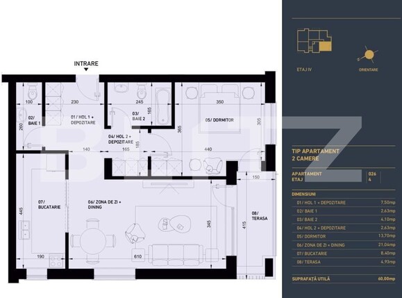 Apartament de vânzare 2 camere Racadau - 192756AV | BLITZ Brașov | Poza2