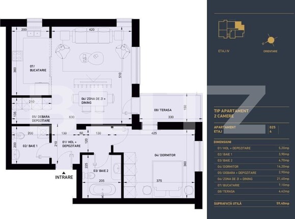 Apartament de vânzare 2 camere Racadau - 192757AV | BLITZ Brașov | Poza2