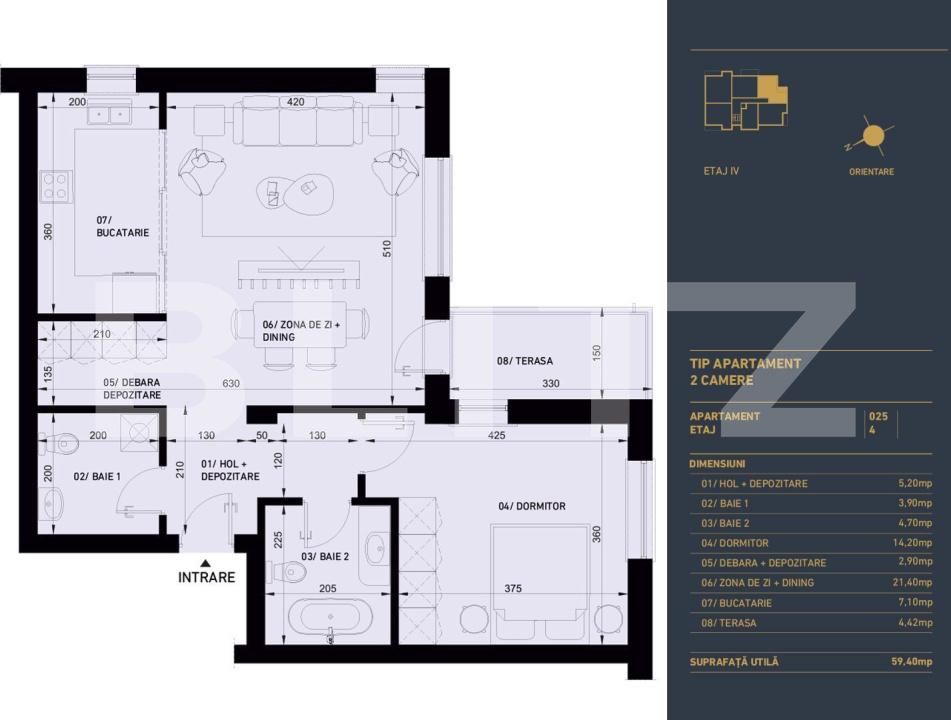 Apartament de vânzare 2 camere Racadau - 192757AV | BLITZ Brașov | Poza2