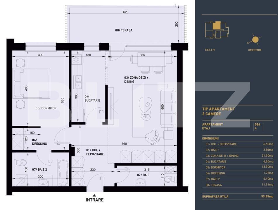 Apartament de vânzare 2 camere Racadau - 192758AV | BLITZ Brașov | Poza2