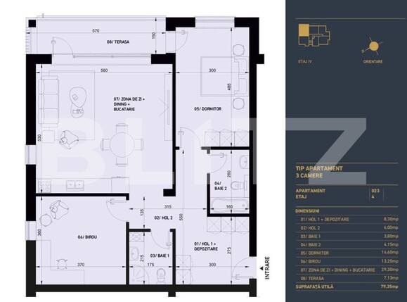 Apartament de vânzare 3 camere Racadau - 192759AV | BLITZ Brașov | Poza2