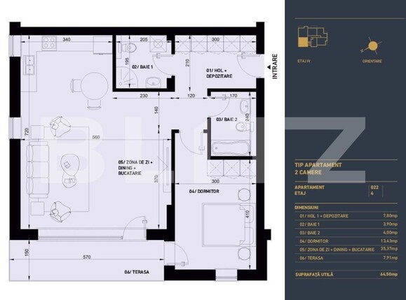 Apartament de vânzare 2 camere Racadau - 192760AV | BLITZ Brașov | Poza2