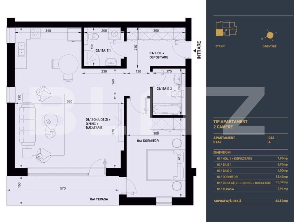 Apartament de vânzare 2 camere Racadau - 192760AV | BLITZ Brașov | Poza2