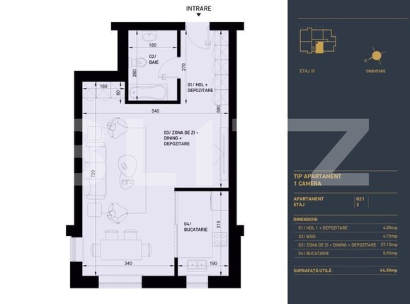 Garsonieră de vânzare Racadau - 192761AV | BLITZ Brașov | Poza2