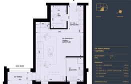 Apartament cu 1 camera, Smart Home, 42.50 mp - Complex Rezidential Nou