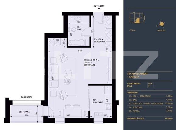 Garsonieră de vânzare Racadau - 192763AV | BLITZ Brașov | Poza2