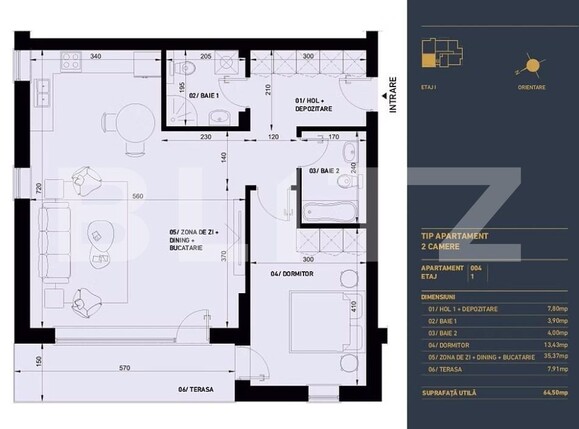 Apartament de vânzare 2 camere Racadau - 192767AV | BLITZ Brașov | Poza2
