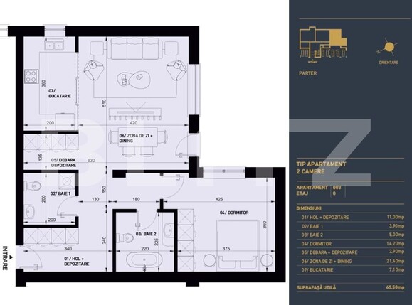 Apartament de vânzare 2 camere Racadau - 192768AV | BLITZ Brașov | Poza2